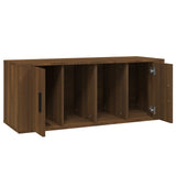 TV Cabinet Brown Oak 100x35x40 cm Engineered Wood - Close-Up Angle