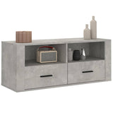 TV Cabinet Concrete Grey 100x35x40 cm Engineered Wood - Top-Down View