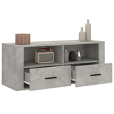 TV Cabinet Concrete Grey 100x35x40 cm Engineered Wood - 45-Degree Angle