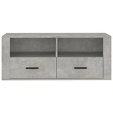 TV Cabinet Concrete Grey 100x35x40 cm Engineered Wood - Rear View