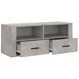 TV Cabinet Concrete Grey 100x35x40 cm Engineered Wood - Close-Up Angle