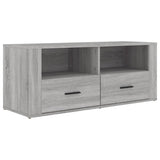 TV Cabinet Grey Sonoma 100x35x40 cm Engineered Wood - Front View