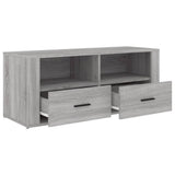 TV Cabinet Grey Sonoma 100x35x40 cm Engineered Wood - Rear View