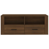 TV Cabinet Brown Oak 100x35x40 cm Engineered Wood - Rear View