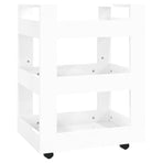 Kitchen Trolley High Gloss White 60x45x80 cm Engineered Wood