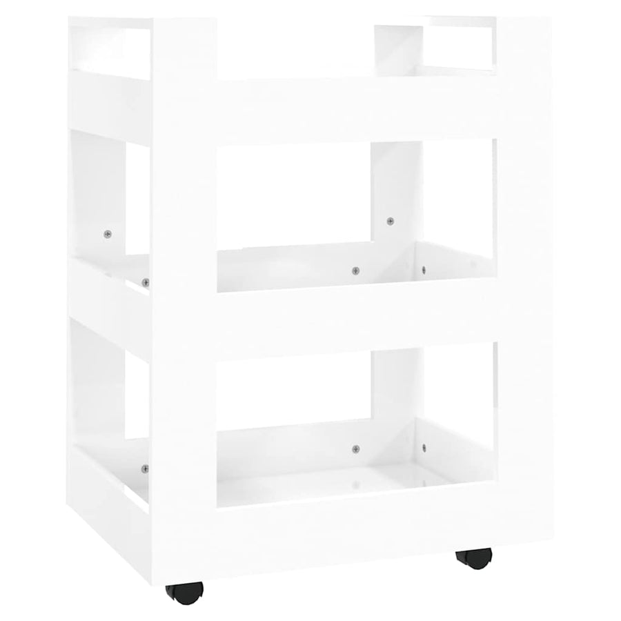 Kitchen Trolley High Gloss White 60x45x80 cm Engineered Wood