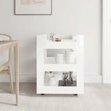 Kitchen Trolley High Gloss White 60x45x80 cm Engineered Wood - Side View
