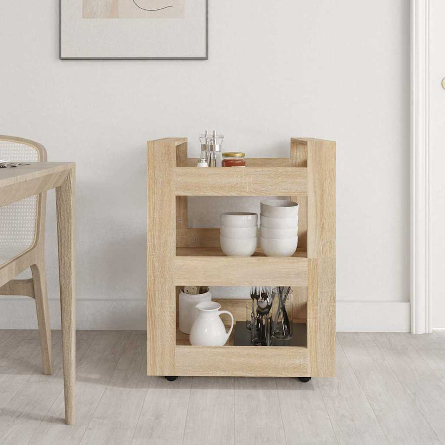 Kitchen Trolley Sonoma Oak 60x45x80 cm Engineered Wood