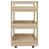 Kitchen Trolley Sonoma Oak 60x45x80 cm Engineered Wood - Rear View