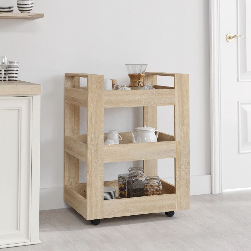 Kitchen Trolley Sonoma Oak 60x45x80 cm Engineered Wood
