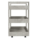 Kitchen Trolley Concrete Grey 60x45x80 cm Engineered Wood - Rear View