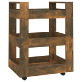 Kitchen Trolley Smoked Oak 60x45x80 cm Engineered Wood - Front View