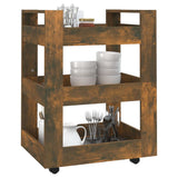 Kitchen Trolley Smoked Oak 60x45x80 cm Engineered Wood - Top-Down View