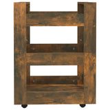 Kitchen Trolley Smoked Oak 60x45x80 cm Engineered Wood - 45-Degree Angle
