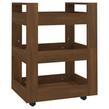 Kitchen Trolley Brown Oak 60x45x80 cm Engineered Wood - Front View