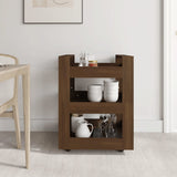 Kitchen Trolley Brown Oak 60x45x80 cm Engineered Wood - Side View