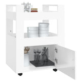 Kitchen Trolley High Gloss White 60x45x80 cm Engineered Wood - Top-Down View