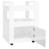 Kitchen Trolley High Gloss White 60x45x80 cm Engineered Wood - Rear View