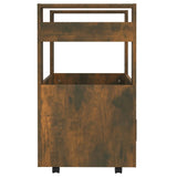 Kitchen Trolley Smoked Oak 60x45x80 cm Engineered Wood - Close-Up Angle