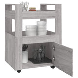 Kitchen Trolley Grey Sonoma 60x45x80 cm Engineered Wood - Top-Down View