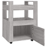 Kitchen Trolley Grey Sonoma 60x45x80 cm Engineered Wood - 45-Degree Angle