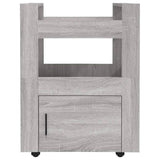 Kitchen Trolley Grey Sonoma 60x45x80 cm Engineered Wood - Rear View