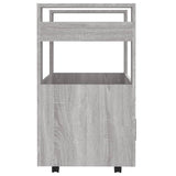 Kitchen Trolley Grey Sonoma 60x45x80 cm Engineered Wood - Close-Up Angle