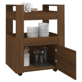 Kitchen Trolley Brown Oak 60x45x80 cm Engineered Wood - Top-Down View