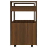 Kitchen Trolley Brown Oak 60x45x80 cm Engineered Wood - Close-Up Angle