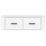 Hanging TV Cabinet White 80x36x25 cm Engineered Wood - Rear View