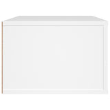 Hanging TV Cabinet White 80x36x25 cm Engineered Wood - Low Angle