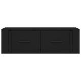 Hanging TV Cabinet Black 80x36x25 cm Engineered Wood
