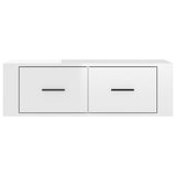 Hanging TV Cabinet High Gloss White 80x36x25 cm Engineered Wood - Rear View