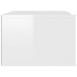 Hanging TV Cabinet High Gloss White 80x36x25 cm Engineered Wood - Low Angle