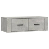 Hanging TV Cabinet Concrete Grey 80x36x25 cm Engineered Wood - Front View