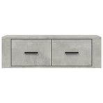 Hanging TV Cabinet Concrete Grey 80x36x25 cm Engineered Wood