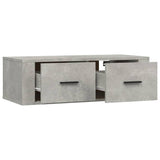 Hanging TV Cabinet Concrete Grey 80x36x25 cm Engineered Wood - Close-Up Angle