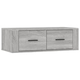 Hanging TV Cabinet Grey Sonoma 80x36x25 cm Engineered Wood - Front View