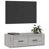 Hanging TV Cabinet Grey Sonoma 80x36x25 cm Engineered Wood - Top-Down View