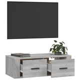 Hanging TV Cabinet Grey Sonoma 80x36x25 cm Engineered Wood - 45-Degree Angle