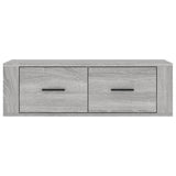 Hanging TV Cabinet Grey Sonoma 80x36x25 cm Engineered Wood - Close-Up Angle