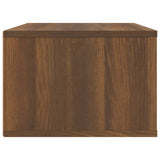 Hanging TV Cabinet Brown Oak 80x36x25 cm Engineered Wood - Low Angle