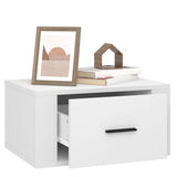 Wall-mounted Bedside Cabinets 2 pcs White 50x36x25 cm - 45-Degree Angle
