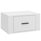 Wall-mounted Bedside Cabinets 2 pcs White 50x36x25 cm - Rear View