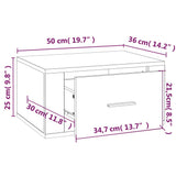 Wall-mounted Bedside Cabinets 2 pcs White 50x36x25 cm - Extra Image