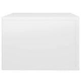 Wall-mounted Bedside Cabinet High Gloss White 50x36x25 cm - Low Angle