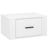 Wall-mounted Bedside Cabinets 2 pcs High Gloss White 50x36x25cm - Rear View