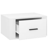 Wall-mounted Bedside Cabinets 2 pcs High Gloss White 50x36x25cm - Low Angle