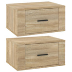 Wall-mounted Bedside Cabinets 2 pcs Sonoma Oak 50x36x25 cm