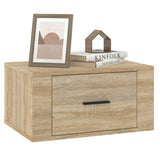 Wall-mounted Bedside Cabinets 2 pcs Sonoma Oak 50x36x25 cm - Top-Down View
